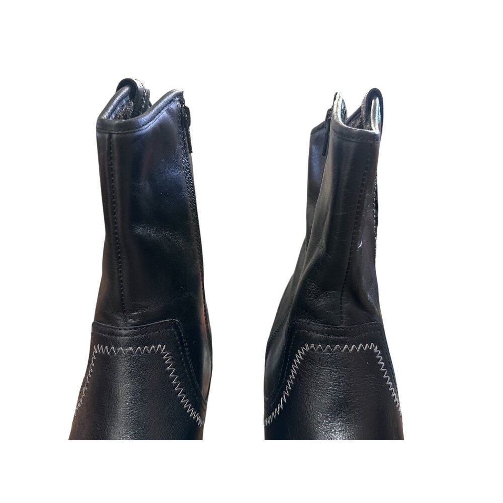 Cowgirl Leather Western Boots Women 8 Black Thinsulate Waterproof Equestrian - Picture 14 of 16